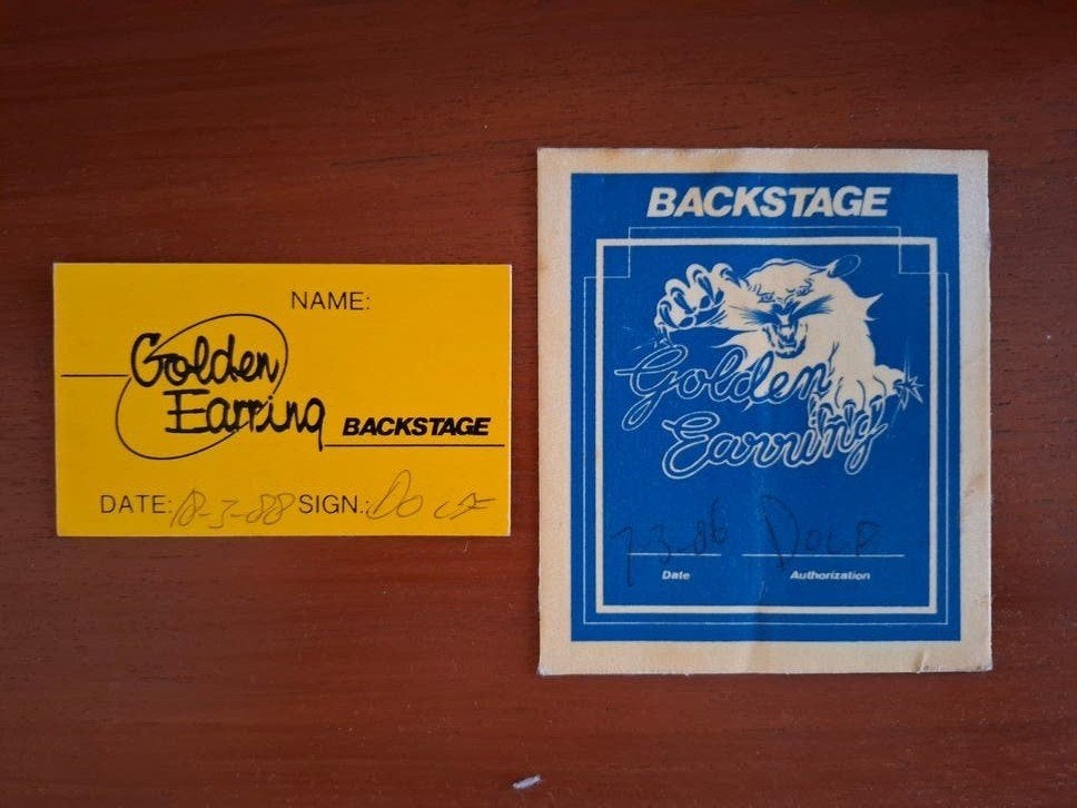 Backstage passen Golden Earring, Ophalen of Verzenden