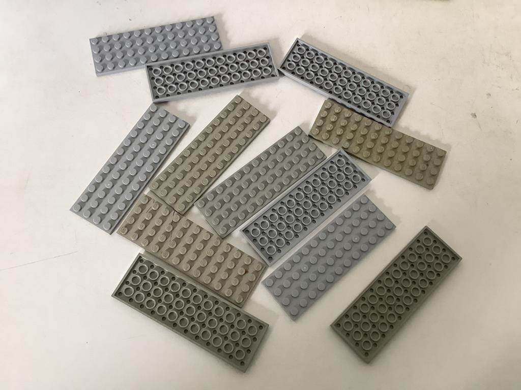 Lego plaat 4x12 licht grijs, Ophalen of Verzenden, Gebruikt, Losse stenen, Lego