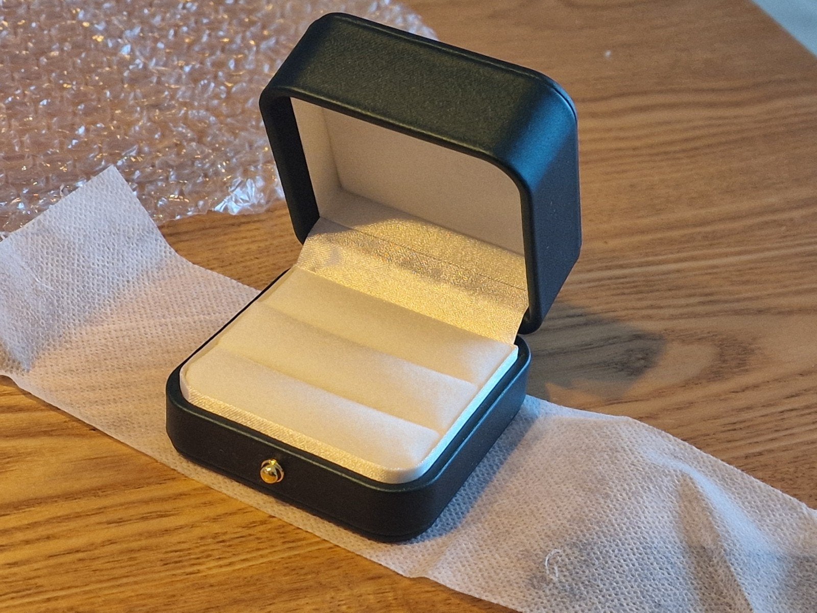Luxe Dubbele Ring Doosje - Perfect voor Verloving of Cadeau, Ophalen of Verzenden, Nieuw, Zilver, Dame