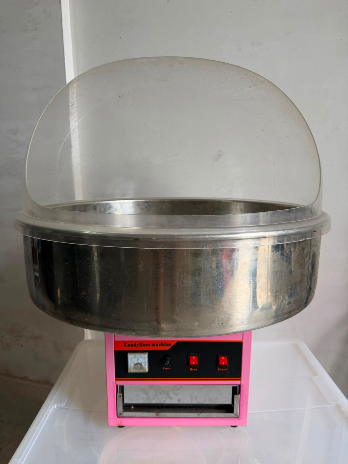 Suikerspin machine, Ophalen, Gebruikt