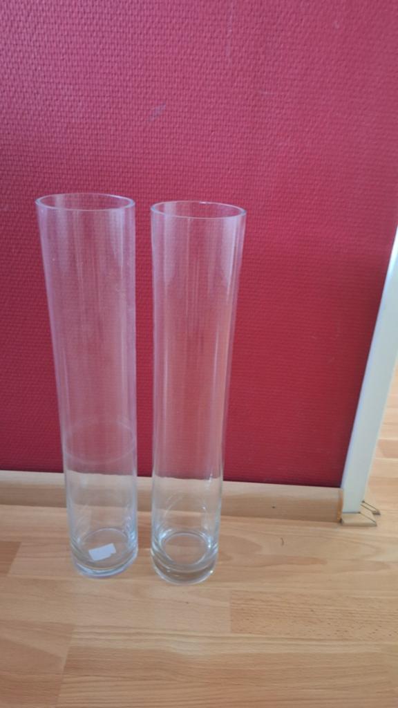 Vazen, Overige kleuren, Ophalen of Verzenden, Minder dan 50 cm, Glas