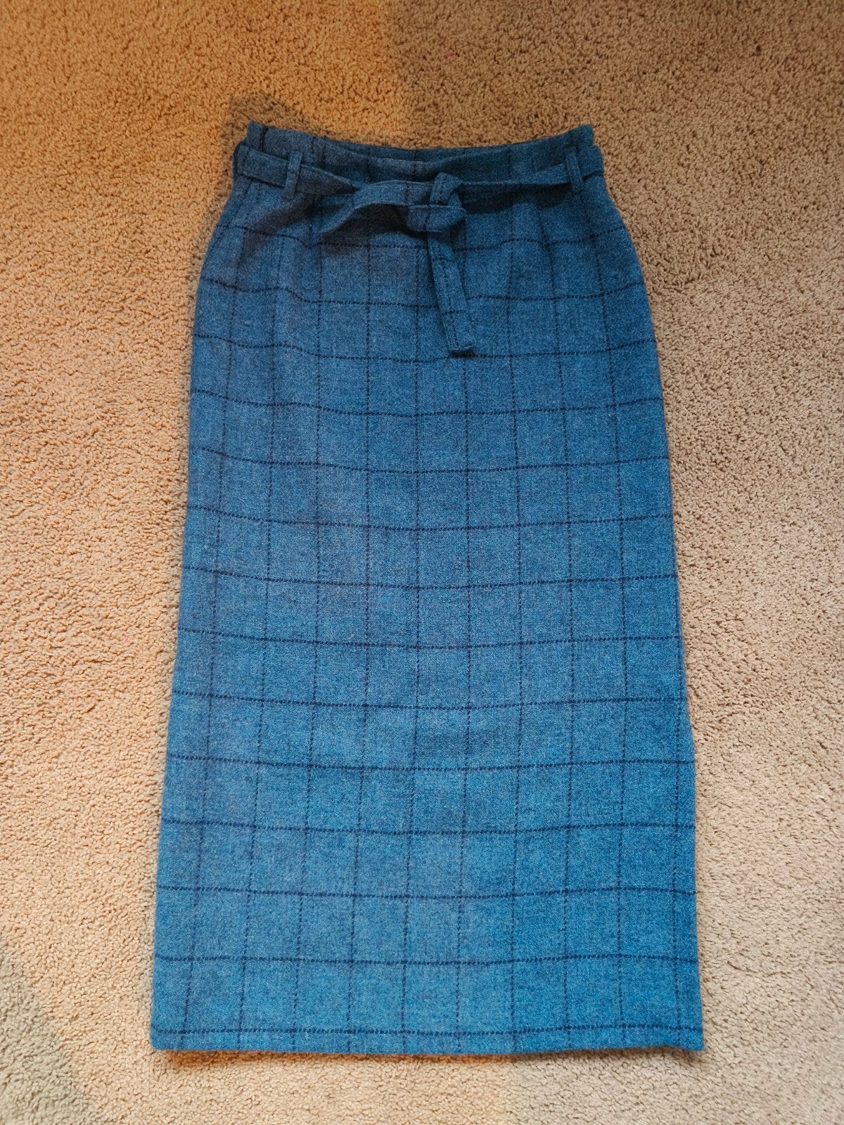 Prachtige wollen Scarva rok met rits en split maat M, Kleding | Dames, Maat 38/40 (M), Blauw, Scarva, Ophalen of Verzenden