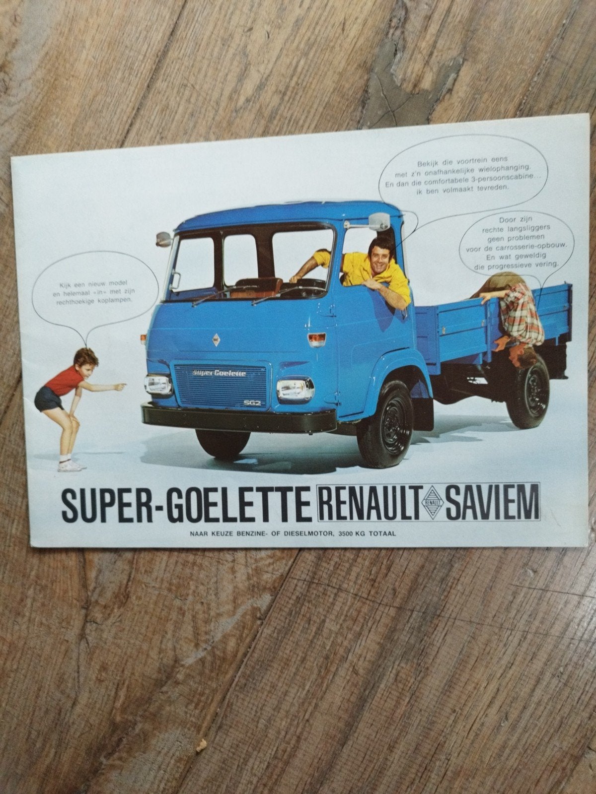 Renault Saviem Super-Goélette brochure 1969, Renault, Ophalen of Verzenden, Zo goed als nieuw, Renault