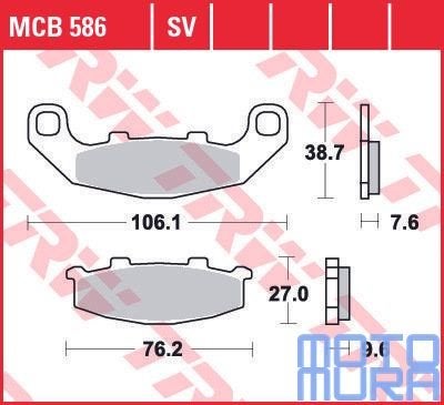 TRW MCB586 remblokken set Kawasaki KR1 KR1S Suzuki RGV roser, -, -, Nieuw, Ophalen of Verzenden