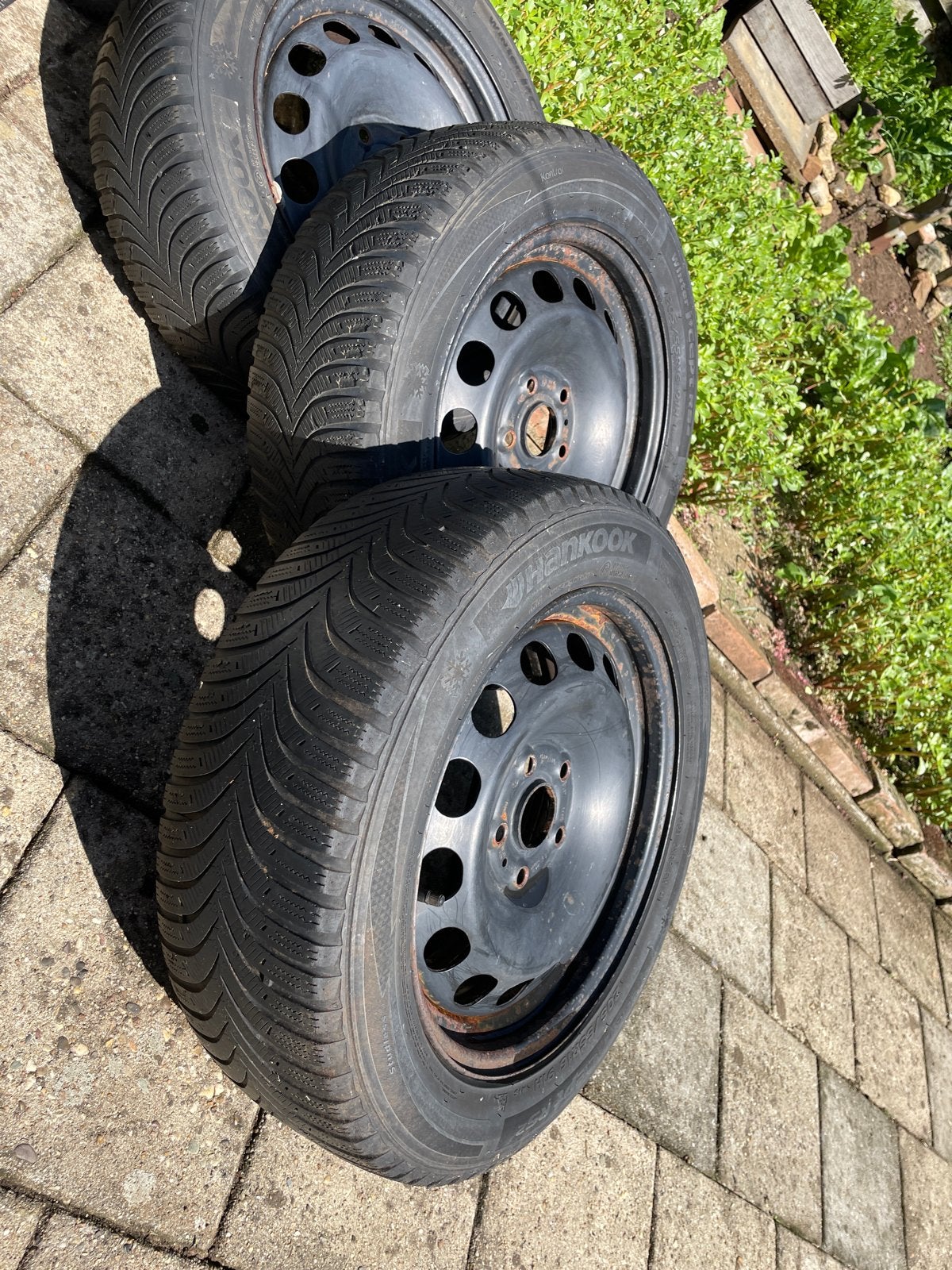 Hankook Winter I*cept RS2 205/55R16 91H winterbanden op velg, Gebruikt, 16 inch, Banden en Velgen, Personenwagen