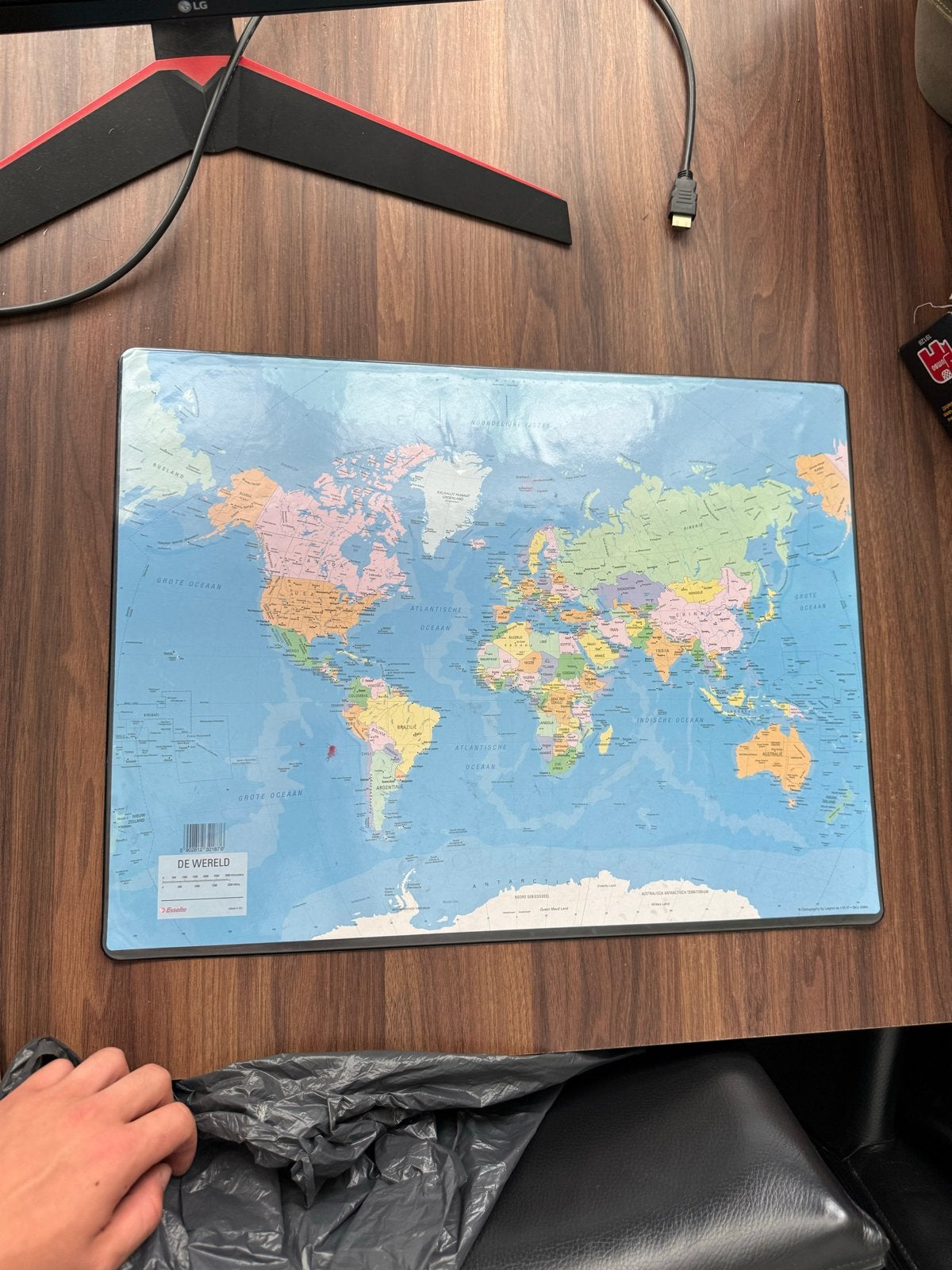 Grote Wereldkaart - Gelamineerd, Ophalen, 2000 tot heden, Wereld, Landkaart