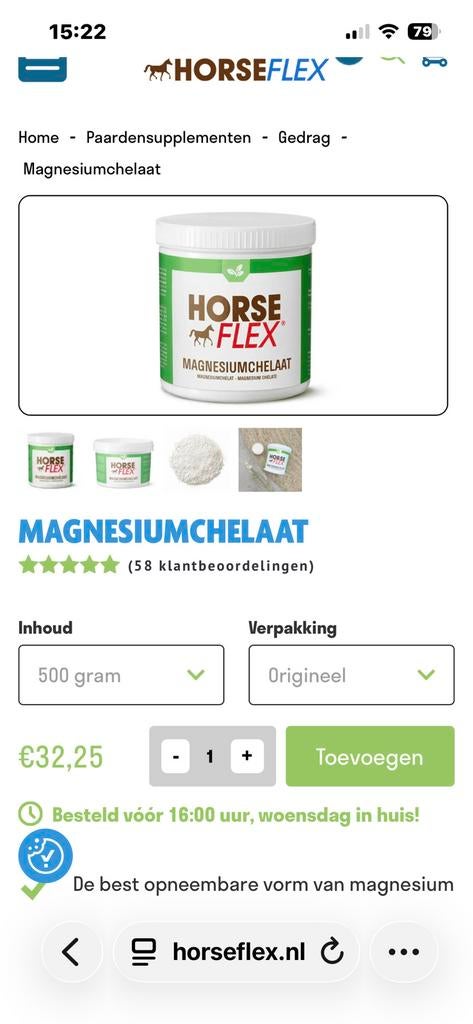 Horseflex magnesium chelaat, Ophalen of Verzenden, Zo goed als nieuw
