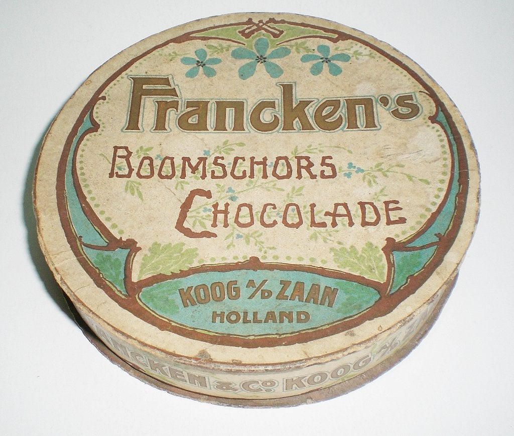 Zeldzaam doosje Francken's Boomschors Chocolade, Ophalen of Verzenden, Verpakking