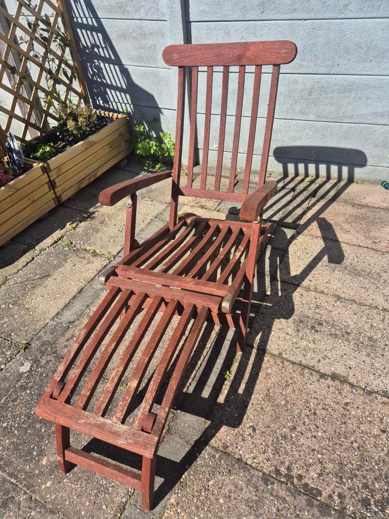 Houten Ligstoel, Ophalen, Gebruikt, Hout, Verstelbaar