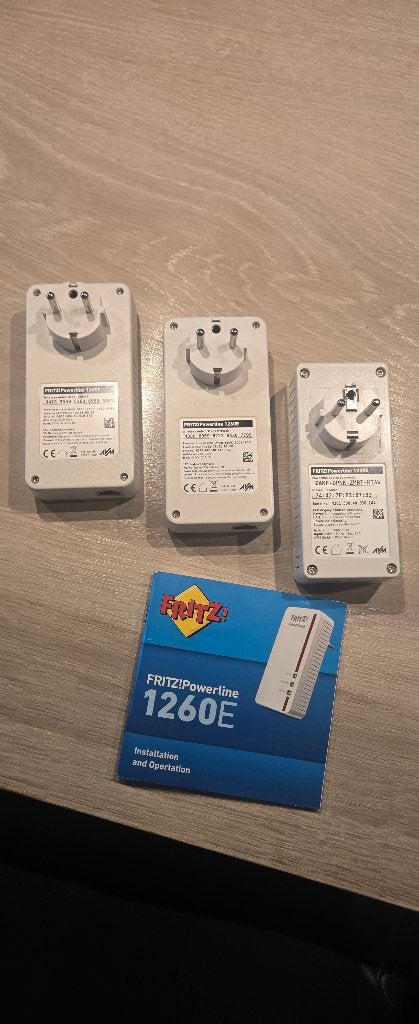 Fritz powerlines basisstation + 2 uitbreiding, Computers en Software, Ophalen of Verzenden, Zo goed als nieuw, FRITZ!