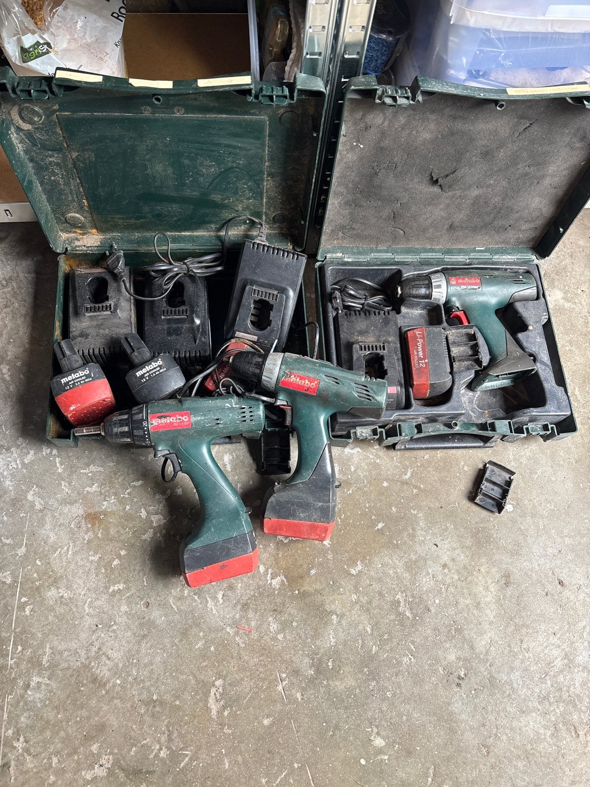 Metabo Boor- en Schroefmachineset met Accu's en Opladers, Ophalen, Gebruikt, Variabele snelheid, Boor- en Schroefmachine