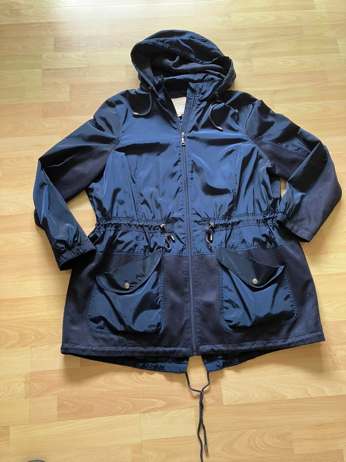 Miss Etam donkerblauwe parka/gevoerde jas met capuchon XXXL, Kleding | Dames, Grote Maten, Ophalen of Verzenden, Gedragen, Blauw