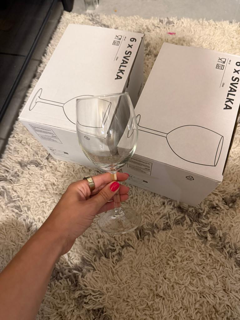 Nieuwe IKEA SVALKA wijnglazen - 12 stuks, Ophalen, Glas of Glazen, Nieuw, Glas