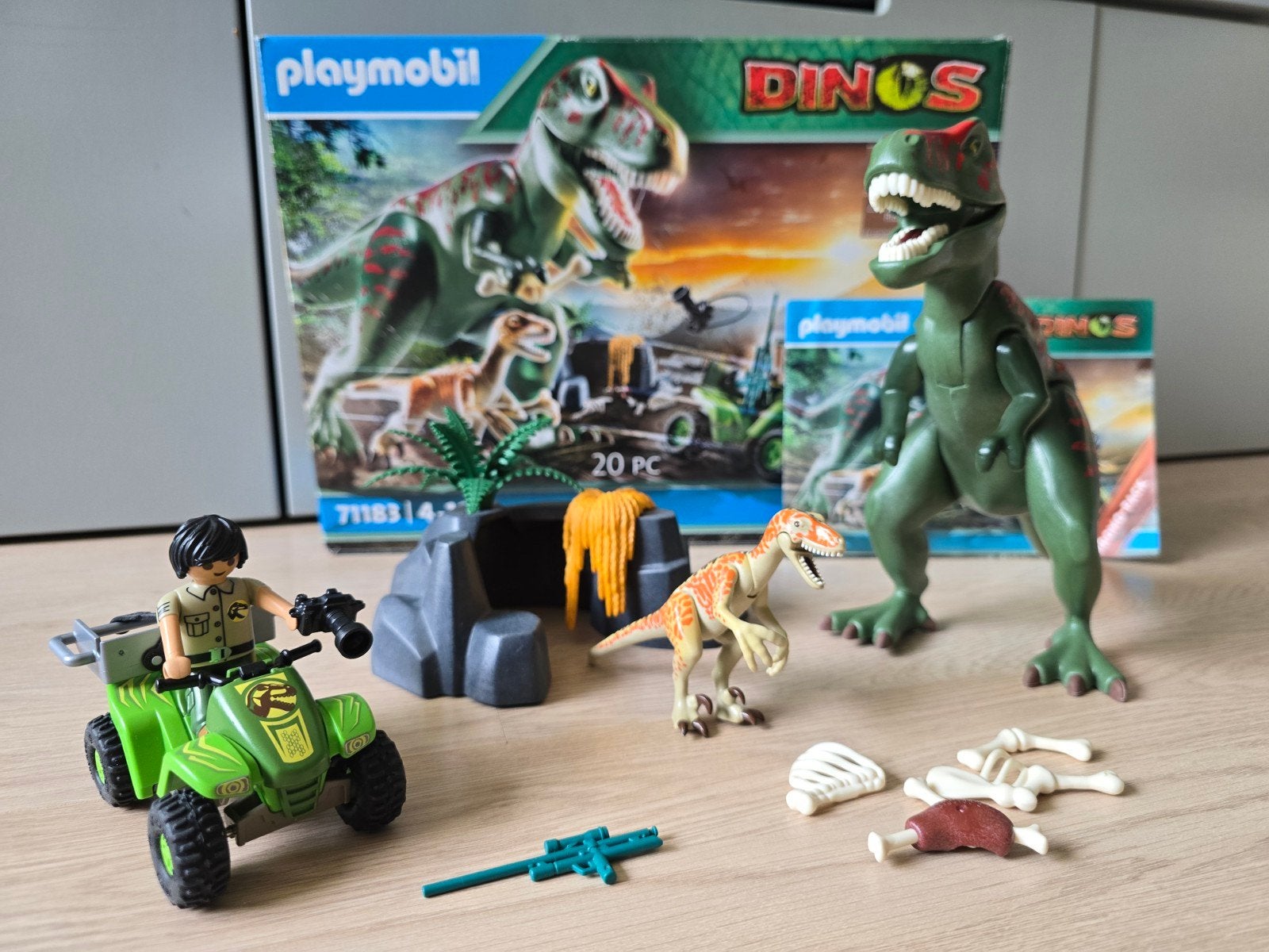 Playmobil Dinosaurus set 71183 met T-Rex en quad, Kinderen en Baby's, Speelgoed | Playmobil, Zo goed als nieuw, Ophalen