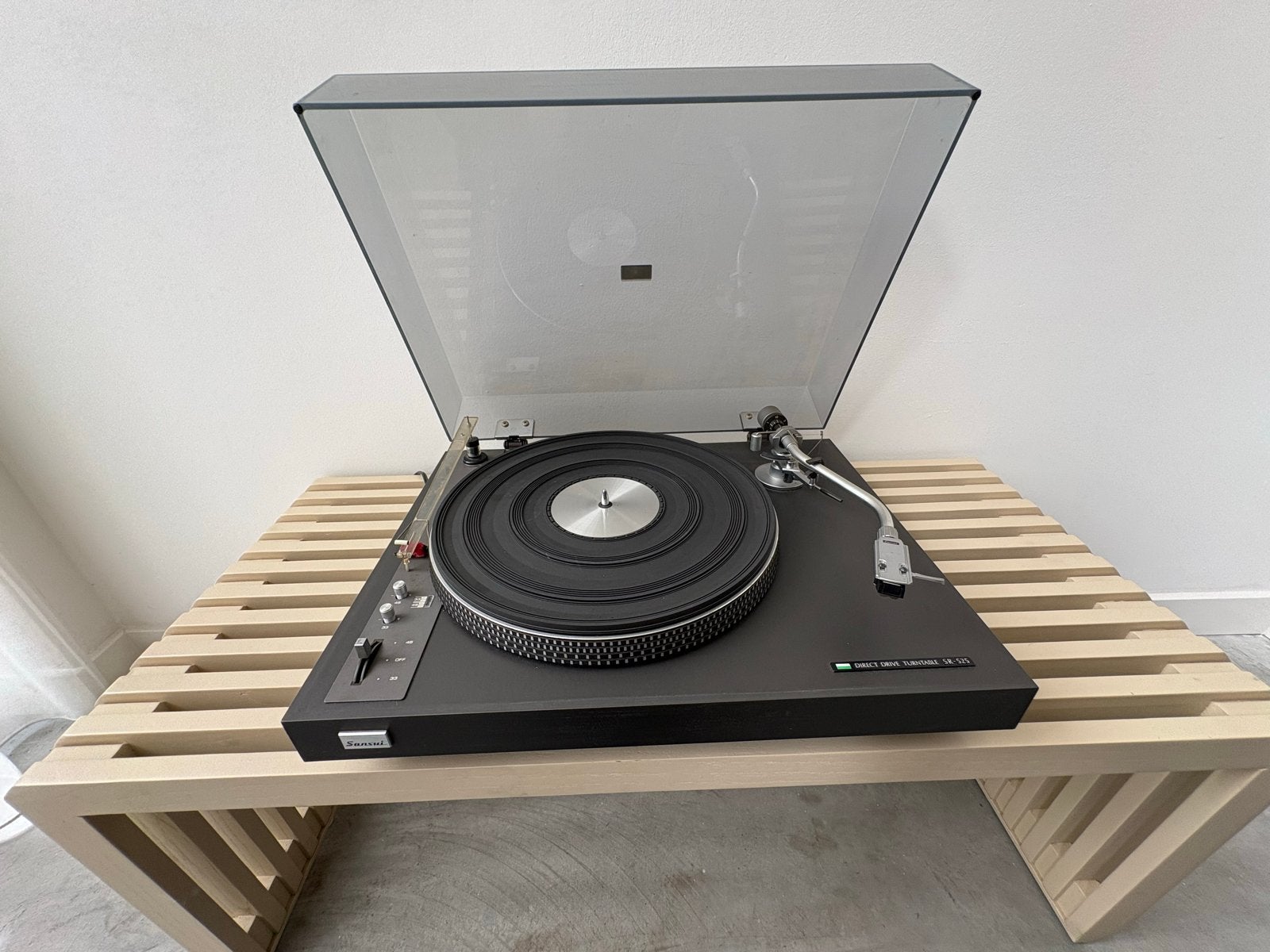 Sansui SR-525 Direct Drive Platenspeler - Vintage parel, Ophalen, Gebruikt, Platenspeler, Overige merken