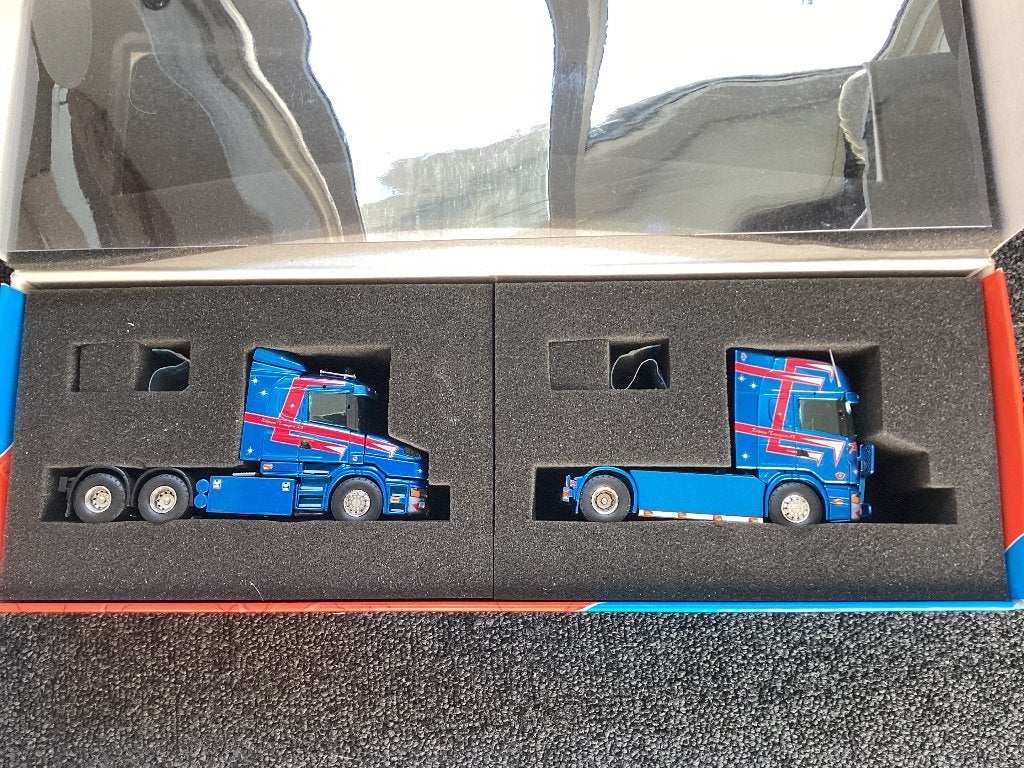 2 x Tekno Scania Ruttners, Hobby en Vrije tijd, Modelauto's | 1:50, Ophalen of Verzenden, Zo goed als nieuw, Bus of Vrachtwagen