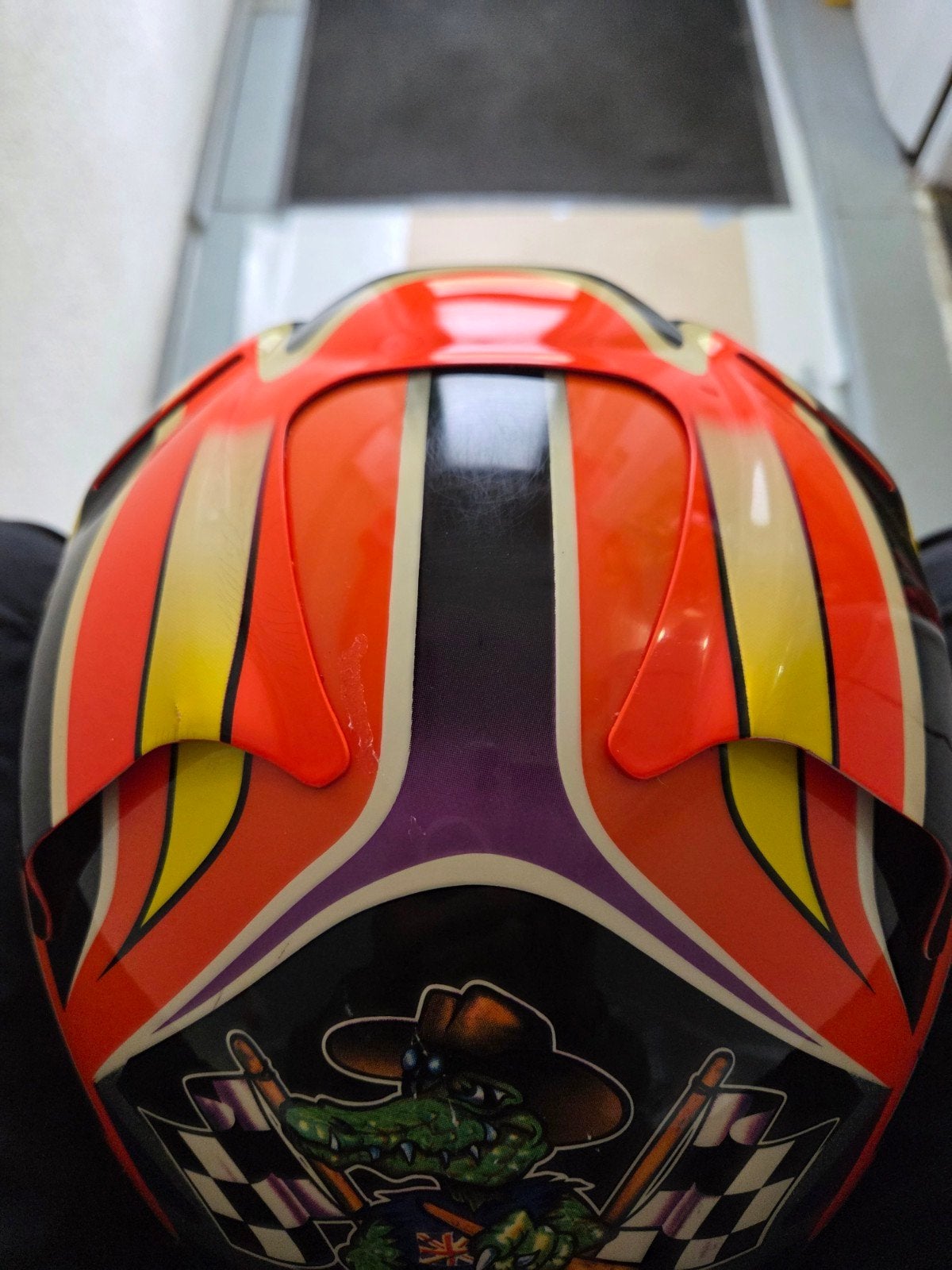 Opvallende Offroadhelm met uniek Krokodil design, Overige merken, Ophalen of Verzenden, Tweedehands, Heren