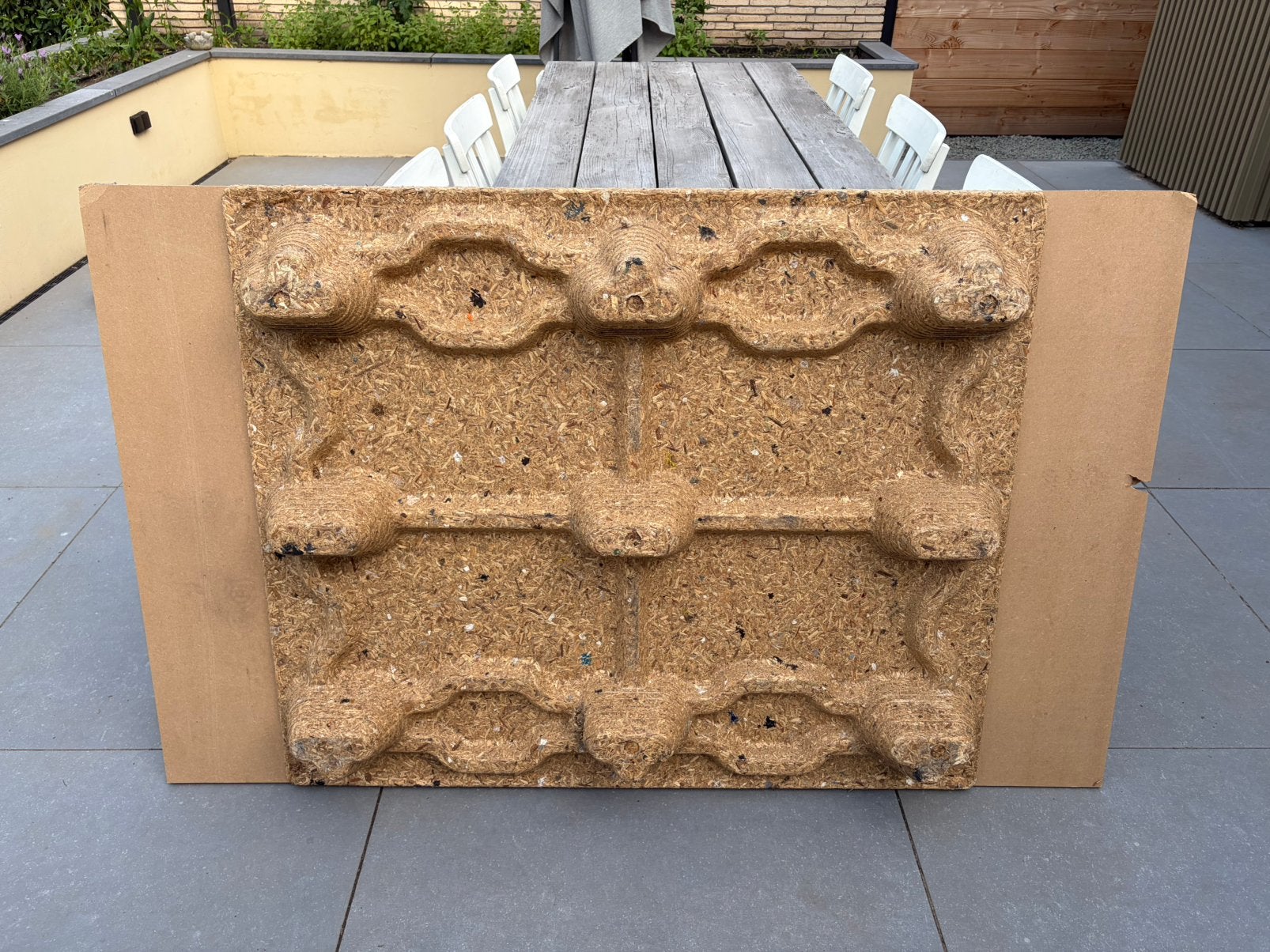 Pershoutpallets 2 stuks met mdf-plaat - gratis af te halen, Doe-het-zelf en Verbouw, Hout en Planken, Ophalen, Zo goed als nieuw