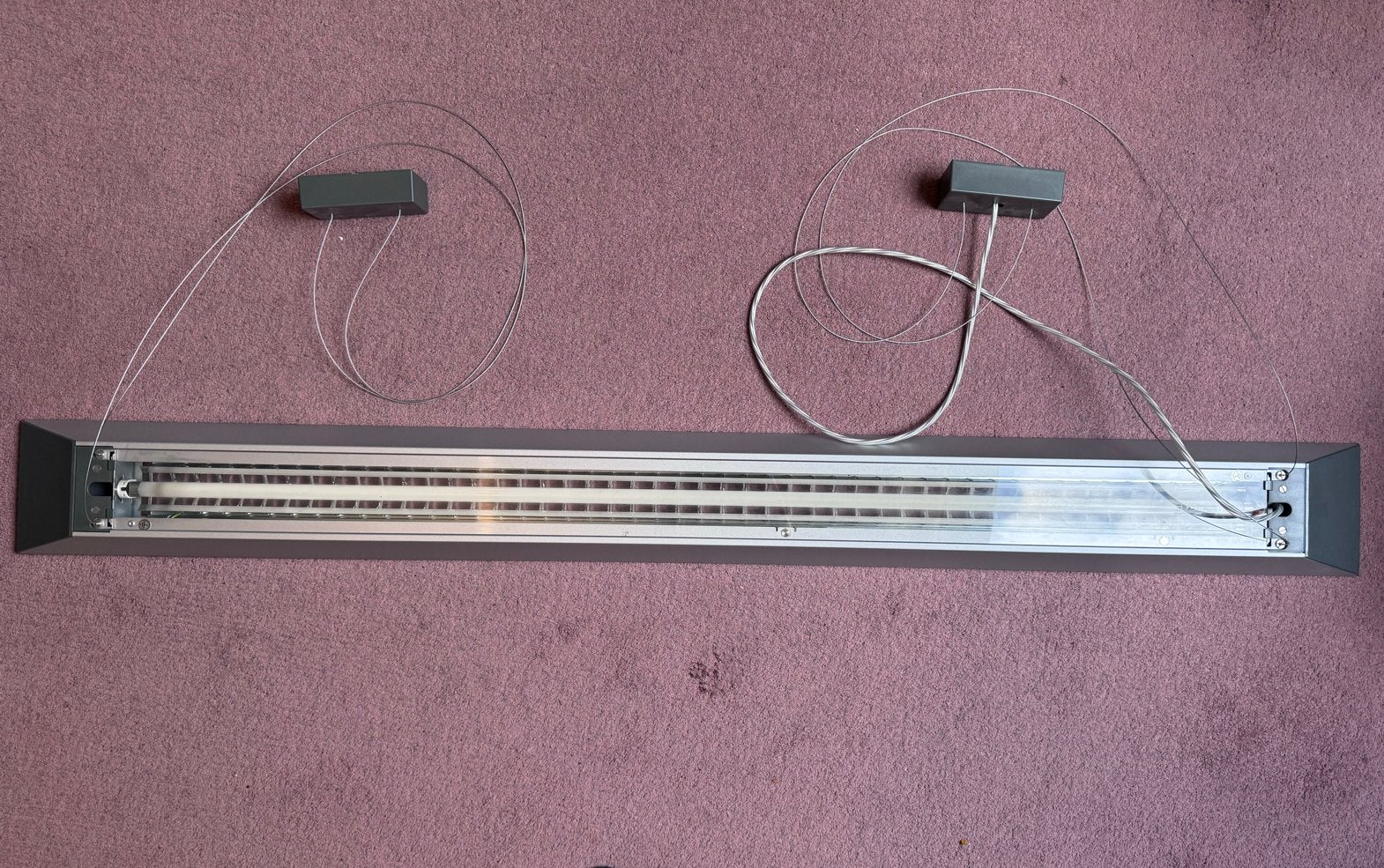 iGuzzini design aluminium Hanglamp- 140cm - Modern Design, Huis en Inrichting, Ophalen, Gebruikt, Metaal, 75 cm of meer