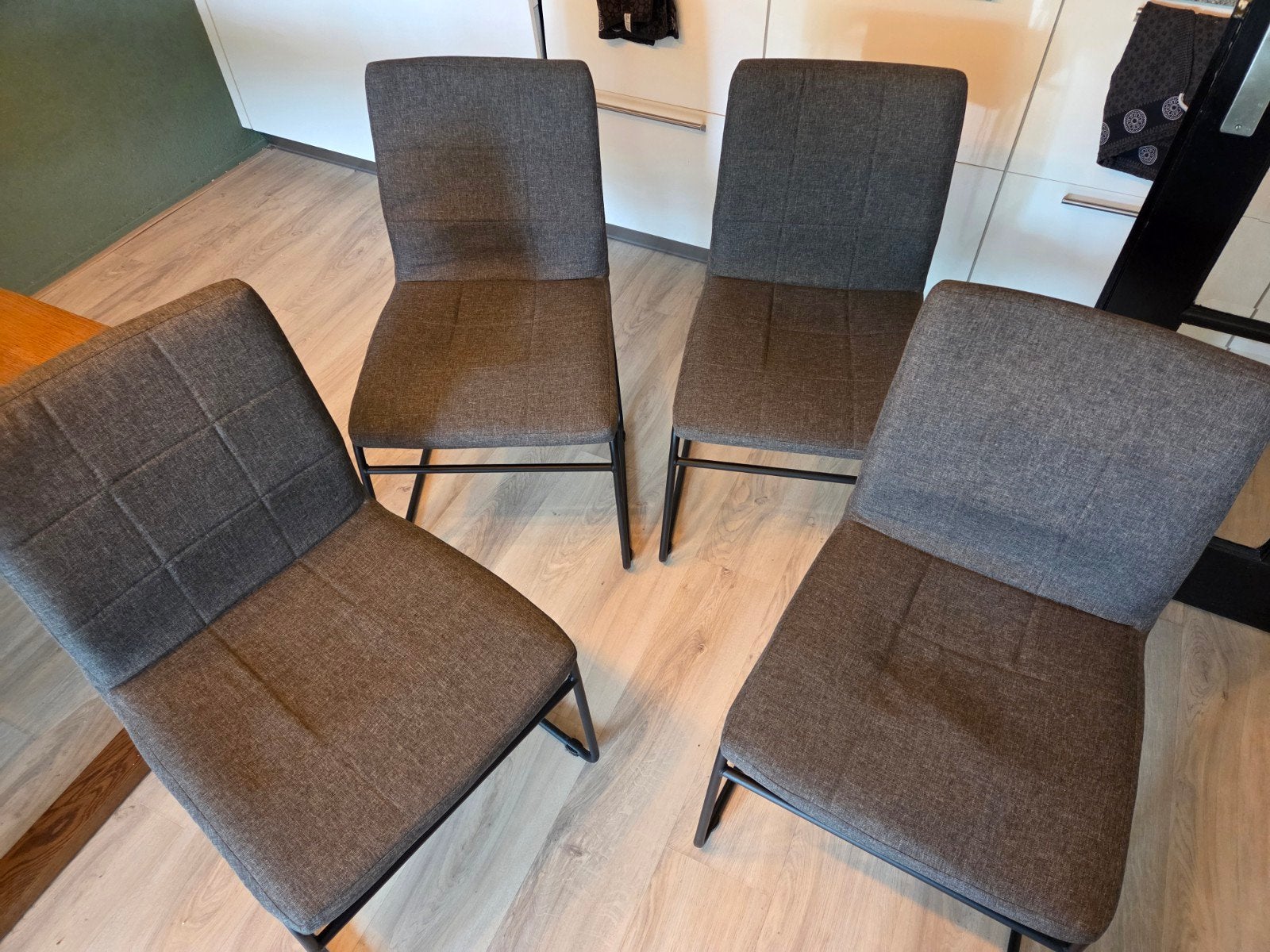 JYSK Hammel eetkamerstoelen - 4 stuks, Ophalen, Gebruikt, Stof, Vier