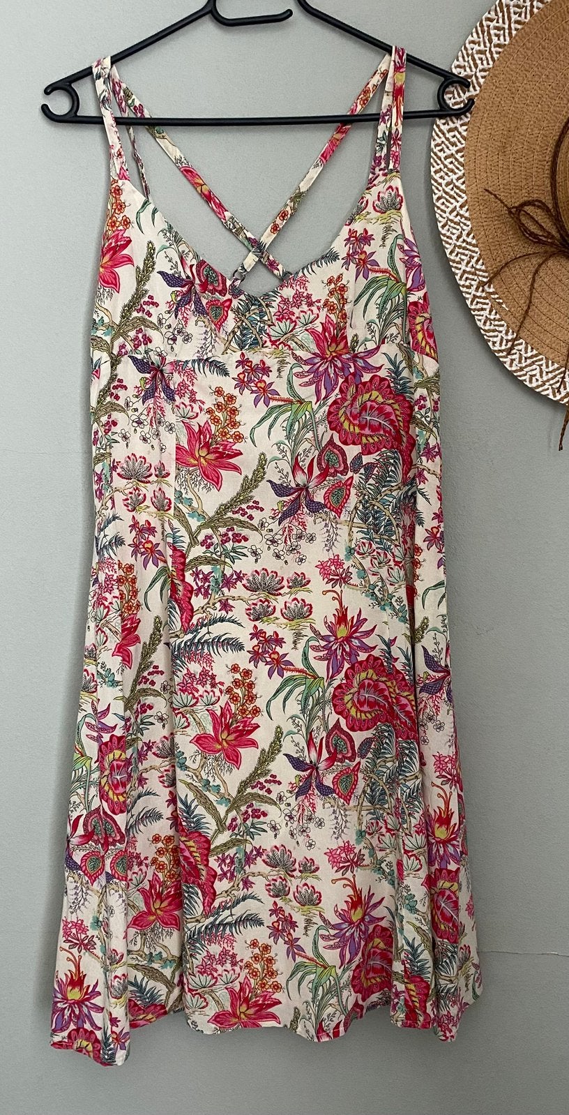 Vrolijk zomerjurkje van KOMODO..mt:40, Maat 38/40 (M), B, A, C