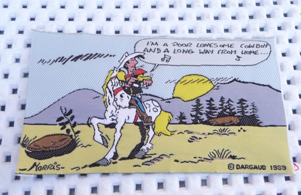 LUCKY LUKE APPLICATIE , GEBORDUURD NIEUW DARGAUD 1989, Verzenden, Nieuw, Overige applicaties