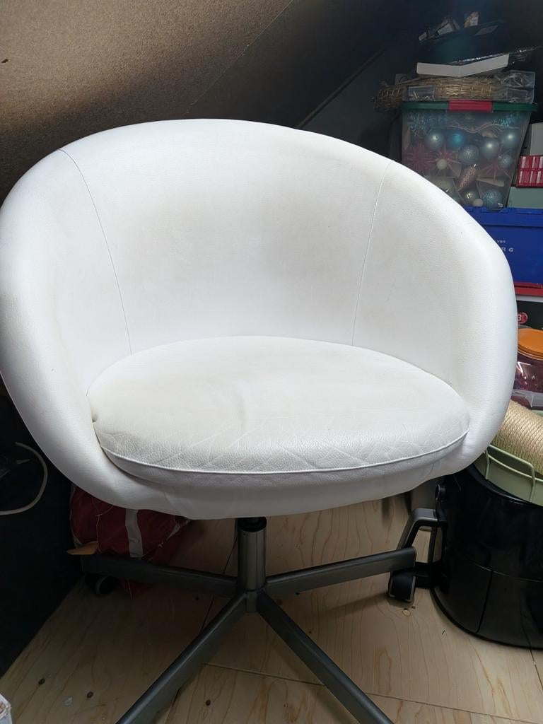 Witte bureaustoel, Ophalen, Wit