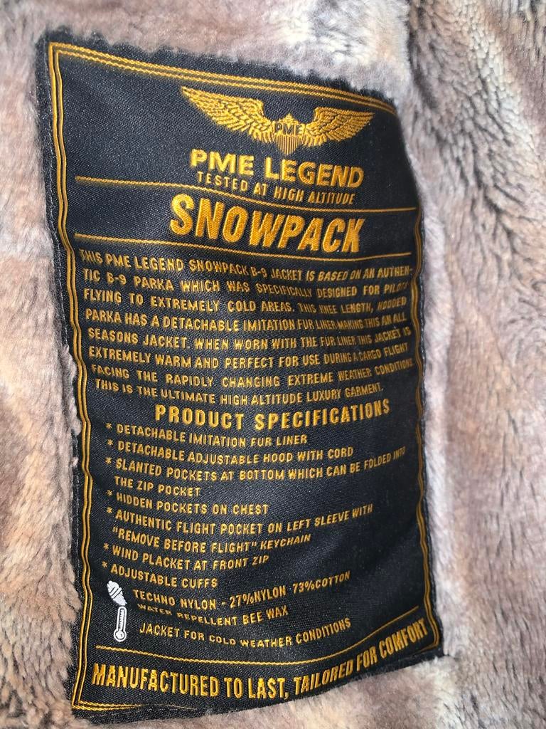 PME Legend Snowpack B-9 Parka - Maat L, Ophalen of Verzenden, Zo goed als nieuw, Maat 52/54 (L), Bruin