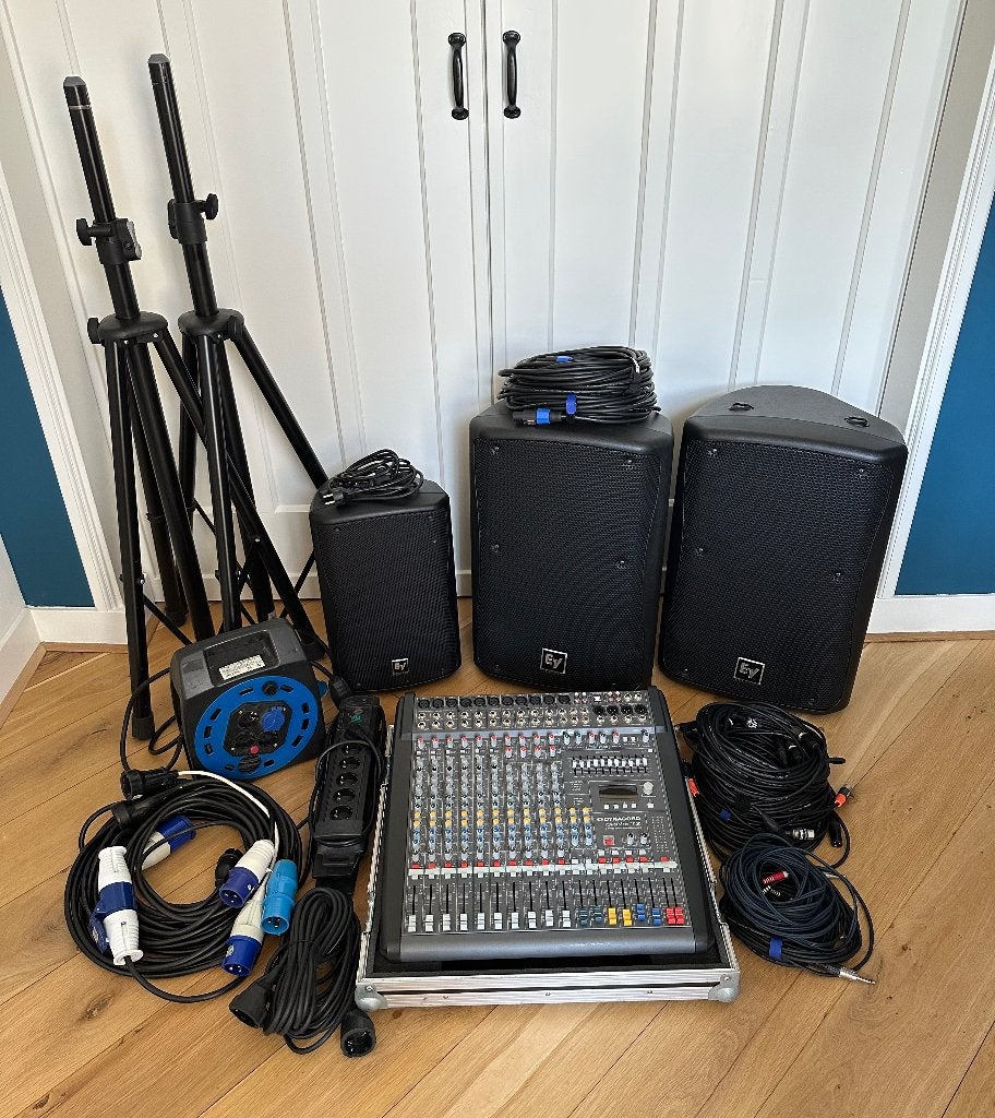 Complete professionele PA-set – Dynacord & Electro-Voice, Ophalen, Gebruikt, 1000 watt of meer, P.A.