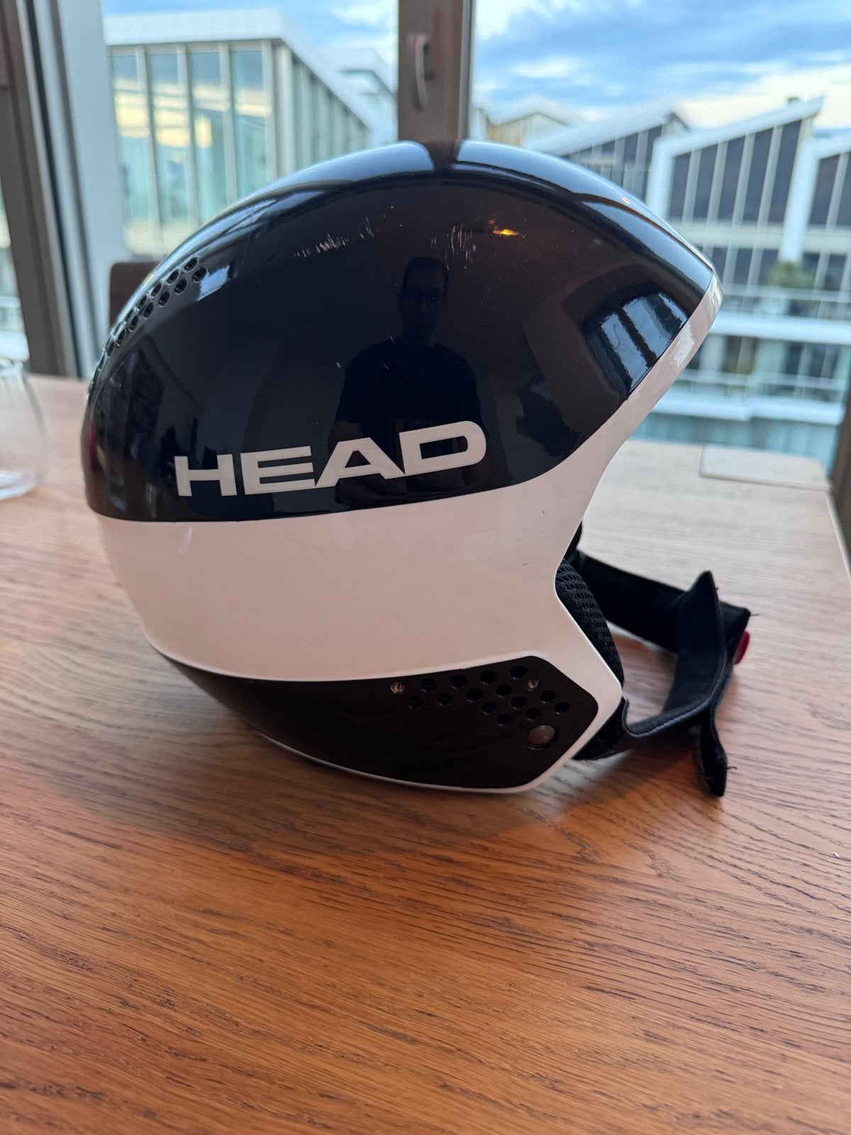 Head skihelm zwart/wit - Maat M Helmet, Sport en Fitness, Gebruikt, Overige typen, Ophalen of Verzenden, Skiën