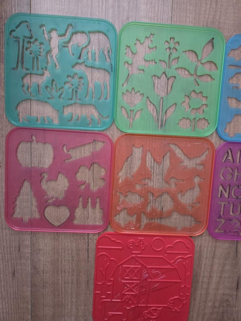 Tupperware sjablonen voor overtrekken, tekenen, Hobby en Vrije tijd, Knutselen, Tupperware, Ophalen of Verzenden, Zo goed als nieuw