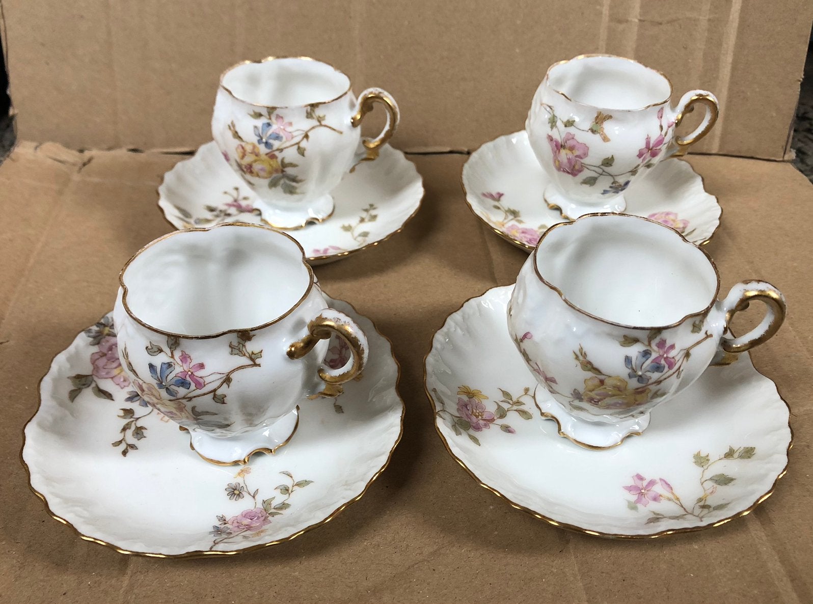 Antieke Martial Redon Limoges Demitasse Set (1882-1896), Ophalen of Verzenden