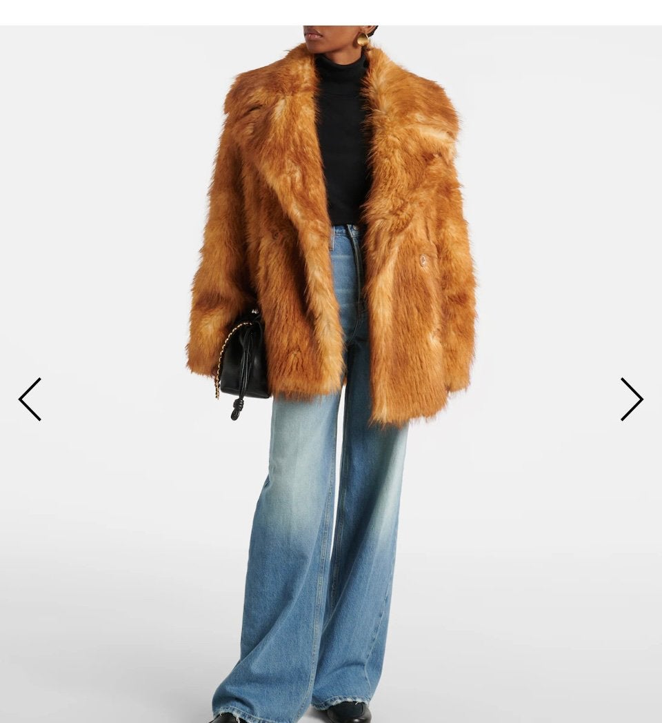 Dorothee Schumacher zgan faux fur jas mt 1oversized brique, Verzenden, Zo goed als nieuw, Maat 36 (S), Bruin