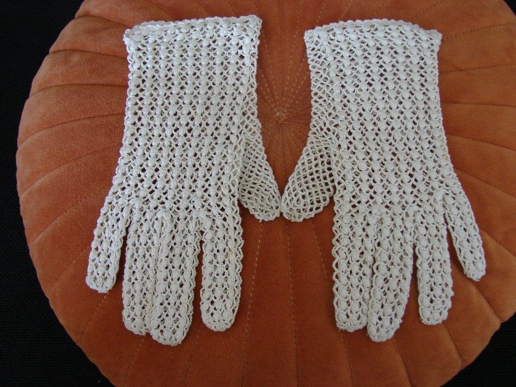 Vintage j50 mt xxs communie gehaakte handschoenen katoen., Ophalen of Verzenden, Nieuw, Kleding, Christendom | Katholiek