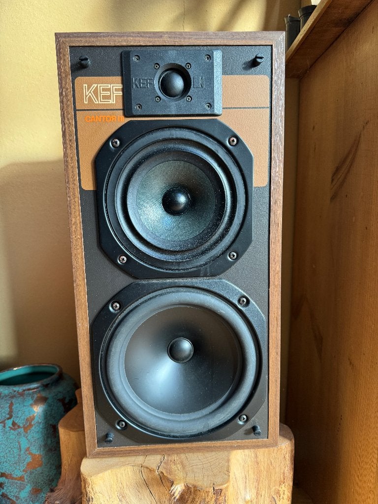 Kef Cantor III vintage Luidsprekerboxen, Ophalen, Stereo speakers, Gebruikt, KEF