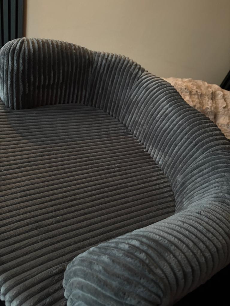 Teddy rib huisdieren bank - antraciet, Ophalen of Verzenden, Nieuw
