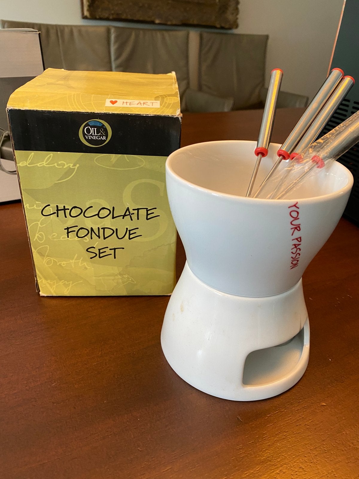 Fonduset voor chocola, Ophalen of Verzenden, Zo goed als nieuw, Fondueset