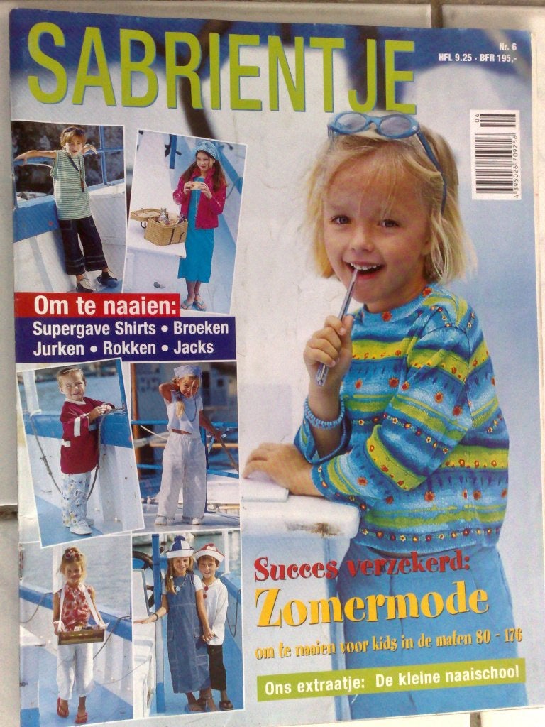 Sabrientje special kids zomer nr. 6 , maten 80 - 176, Hobby en Vrije tijd, Kledingpatronen, Verzenden, Zo goed als nieuw, Kind