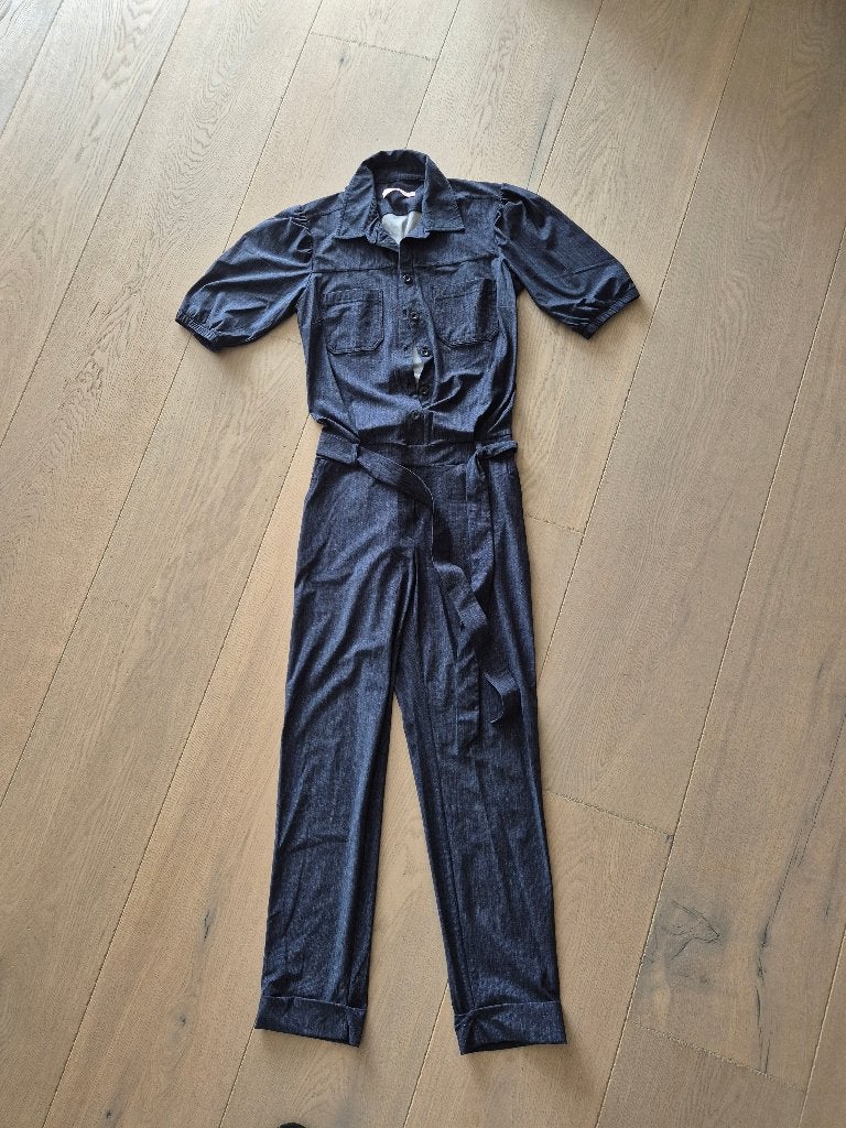 STUDIO  ANNELOES jumpsuit, maat S, kleur: denim blauw, Maat 38/40 (M), Studio Anneloes, Blauw, Ophalen of Verzenden