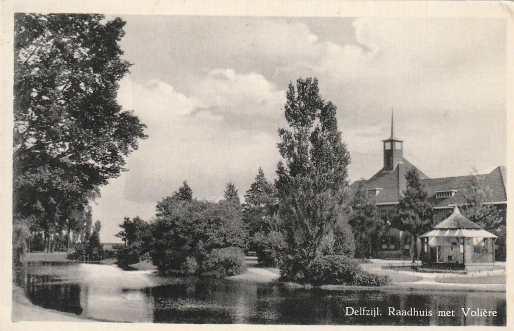 delfzijl- raadhuis, Verzenden, 1940 tot 1960, Friesland
