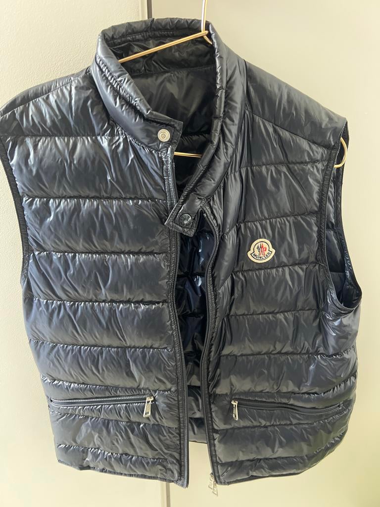 Origineel Moncler Bodywarmer Blauw, Ophalen of Verzenden, Zo goed als nieuw, Maat 46 (S) of kleiner, Blauw