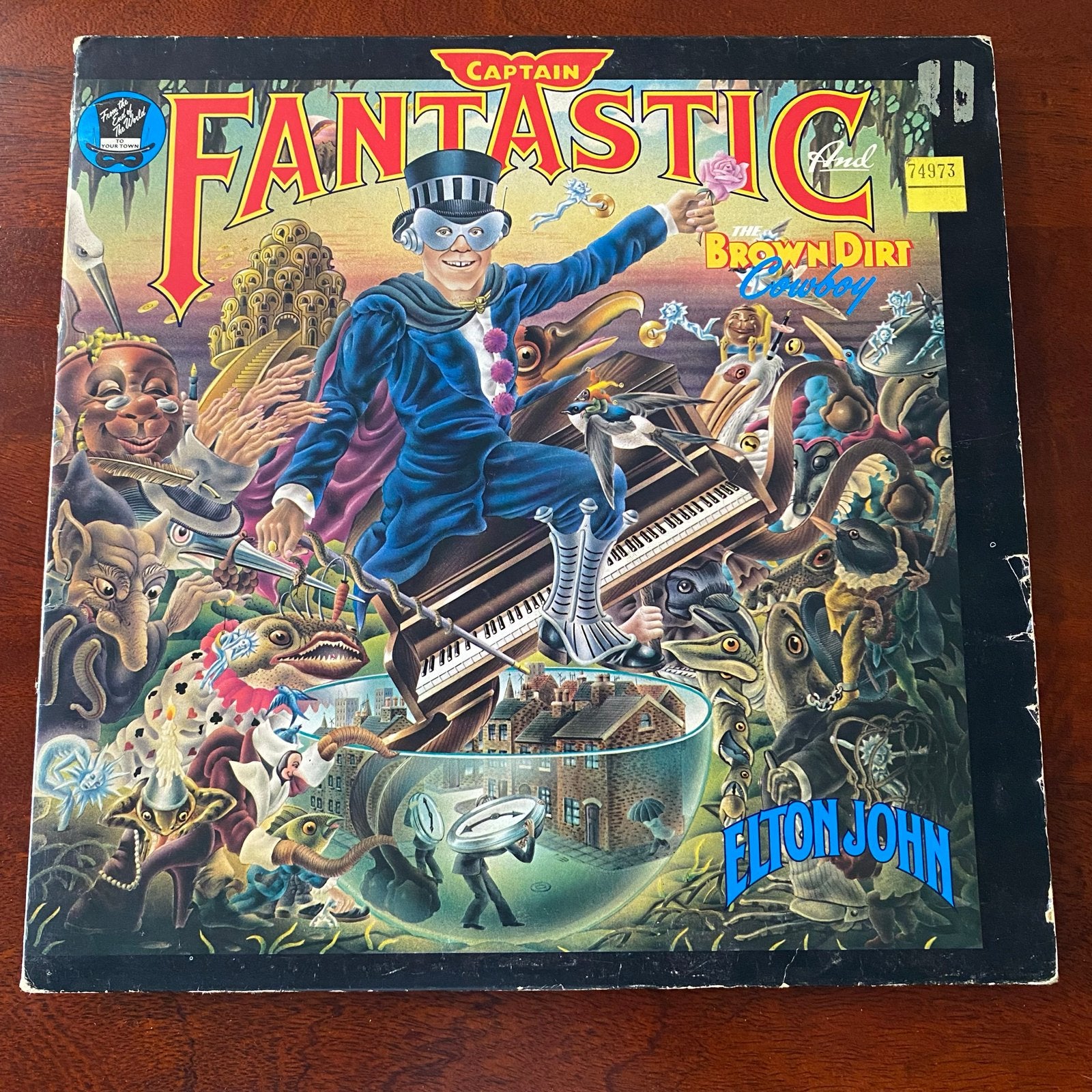 Elton John - Captain Fantastic and the Brown Dirt Cowboy, Inclusief binnenhoes, Ophalen of Verzenden, Gebruikt, 12 inch