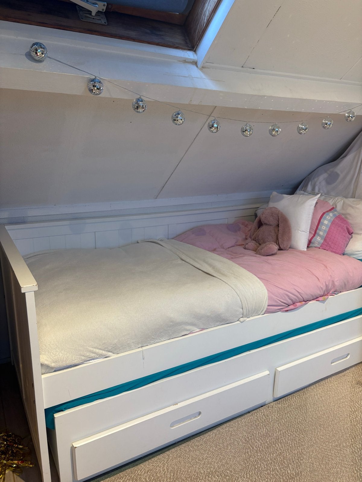 Eenpersoonsbed met uitschuifbaar bed en lades, Ophalen, Gebruikt, 90 cm, Eenpersoons