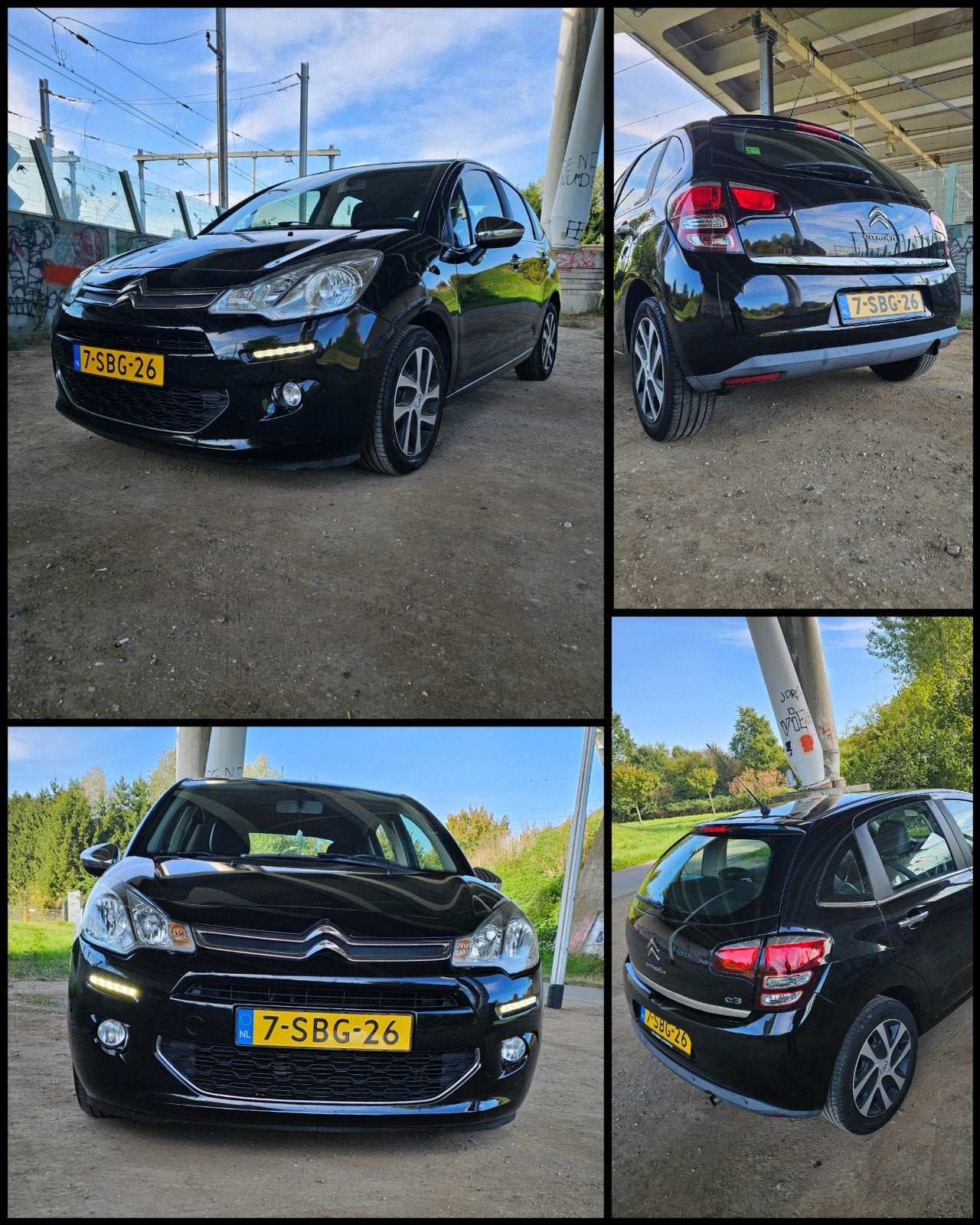 Citroën C3 1.2 (5 deurs, airco, NL auto), Dealer onderhouden, Zwart, Leder en Stof, Zwart