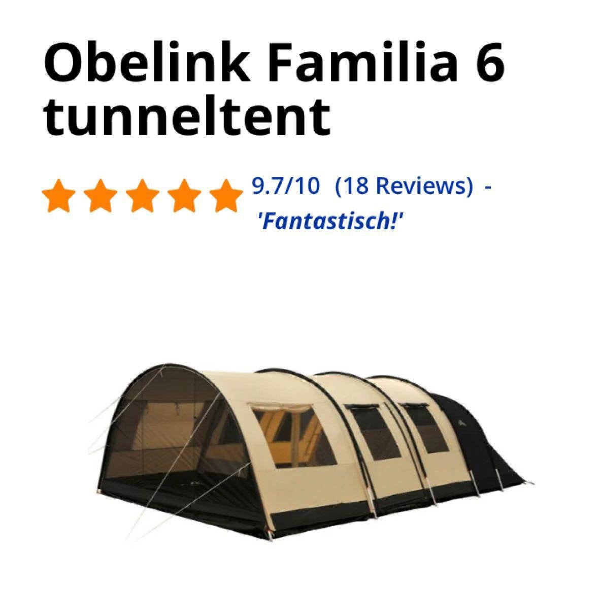 Obelink Familia 6 tent voor onderdelen, Ophalen of Verzenden, Gebruikt, Tot en met 6