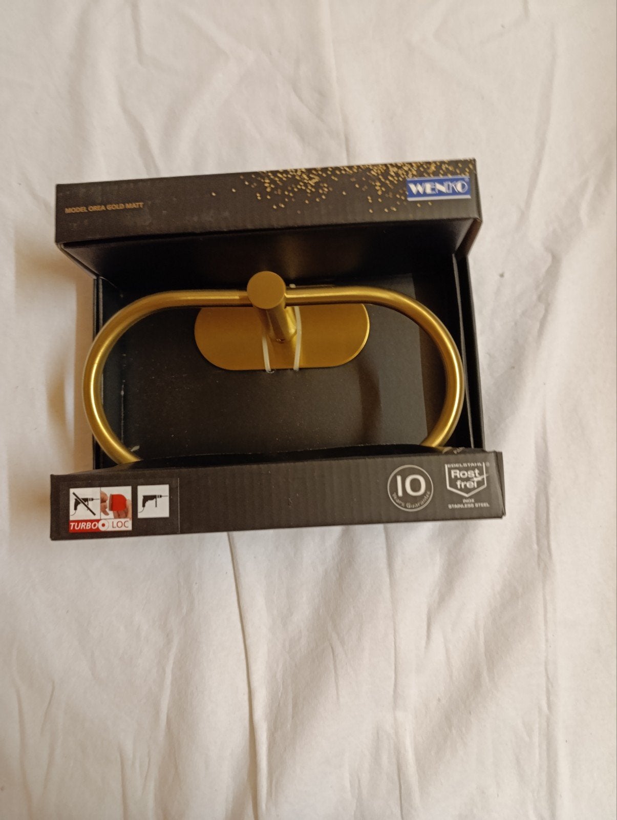 Wenko Handdoekring Goud Mat - Nieuw in Doos, Ophalen of Verzenden