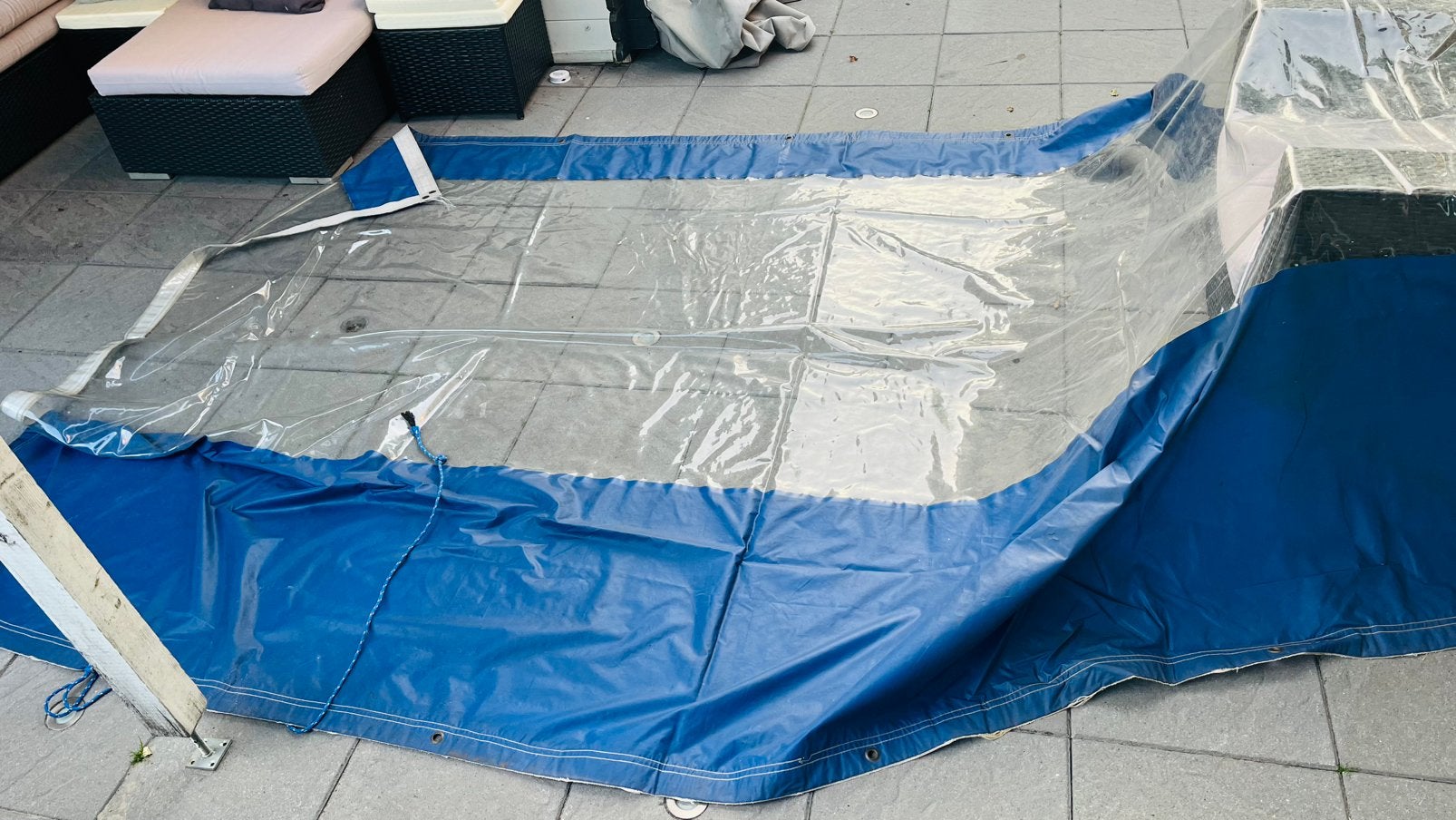 Zeil voor de marktkraam, Ophalen of Verzenden, Zo goed als nieuw
