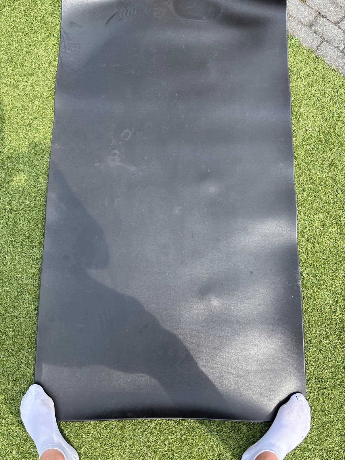 Zwarte yogamat 150 x 80 cm trainingsmat fietsmat, Ophalen of Verzenden, Gebruikt, Yogamat