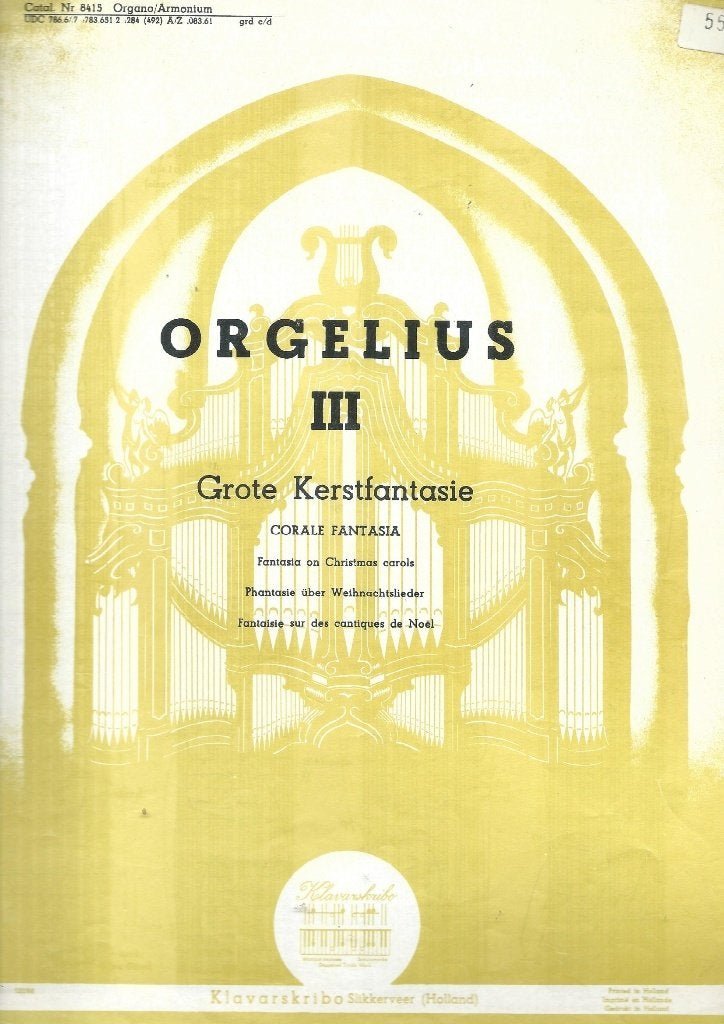 Orgelius III Grote Kerstfantasie (klavarskribo), Muziek en Instrumenten, Orgel, Gebruikt, Ophalen of Verzenden, Religie en Gospel