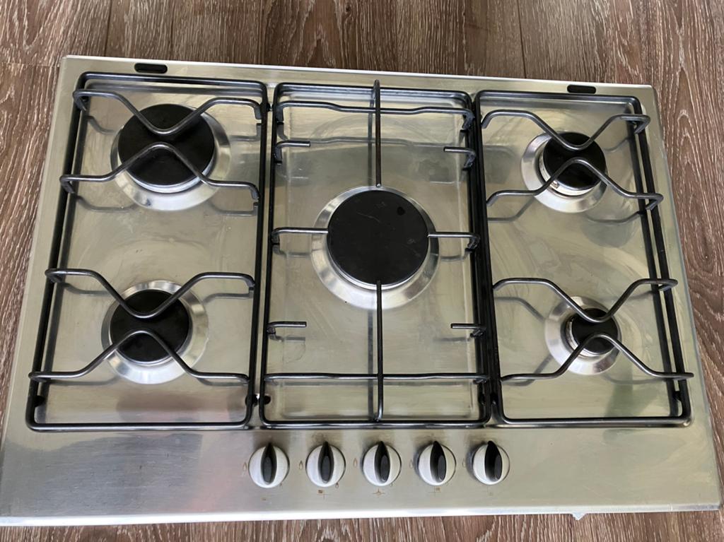Whirlpool 5 pit gas kookplaat, Ophalen of Verzenden, Zo goed als nieuw, Inbouw, Gas